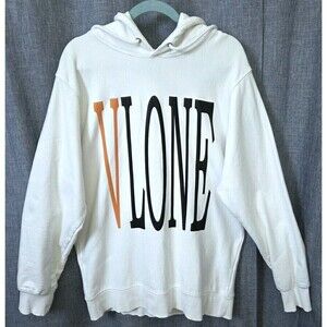 VLONE  Og Staple Hoodie White Orange Black Men's Size - See Measurements
